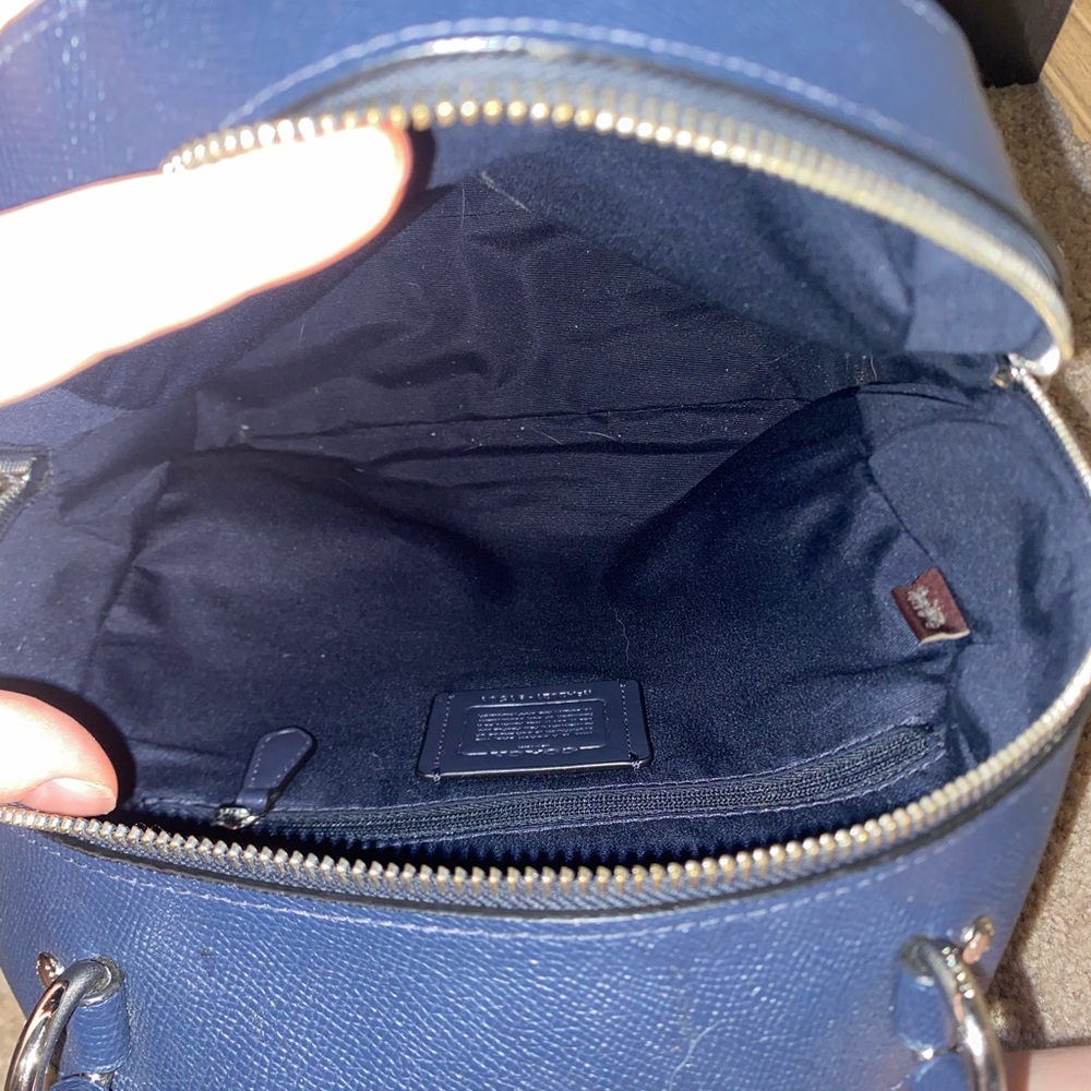 Coach Signature Pattern Blue Backpack - Picture 4 of 4